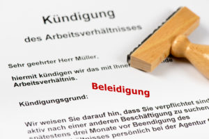 Termination of work because of insult Termination of work because of insult